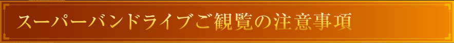 スーパーバンドライブご観覧の注意事項