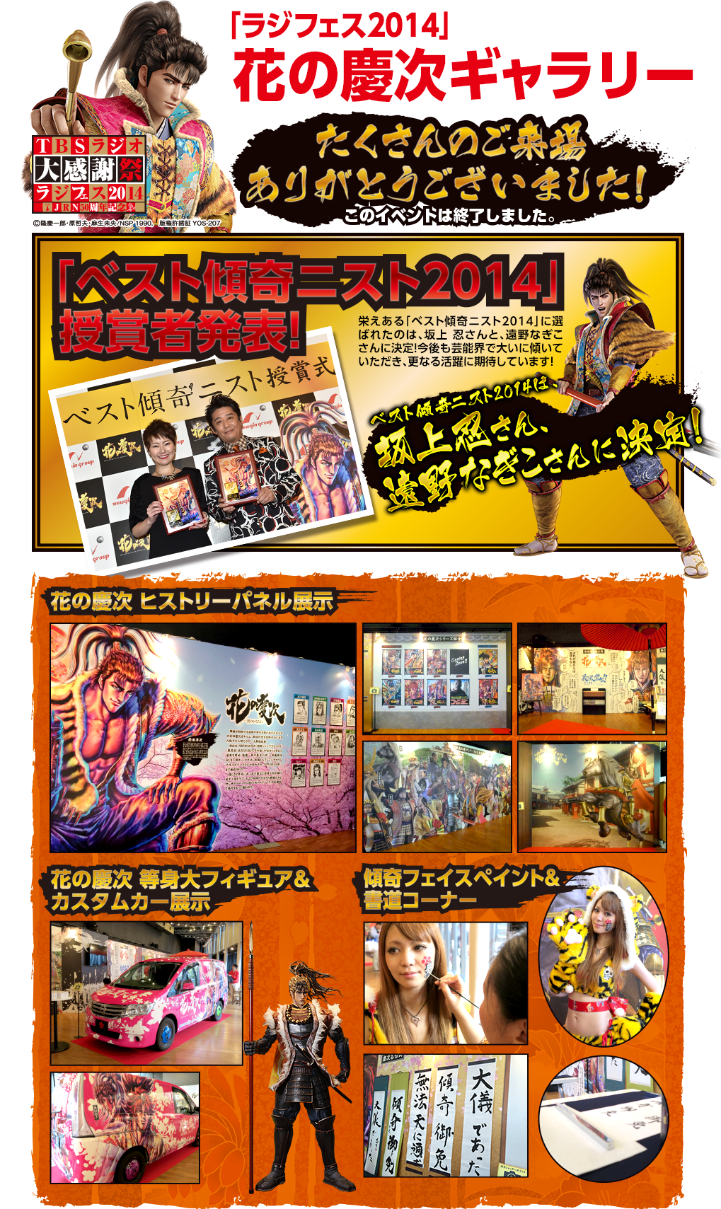 【ラジフェス2014】花の慶次ギャラリー出展決定！