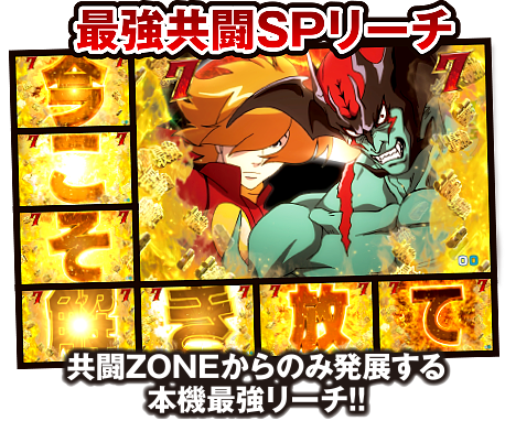 最強共闘SPリーチ 共闘ZONEからのみ発展する本機最強リーチ!!