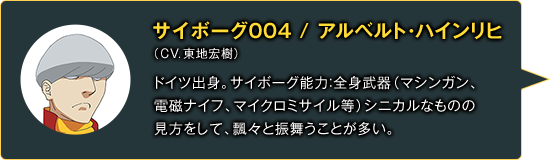 サイボーグ004 アルベルト・ハインリヒ