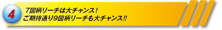 7図柄リーチは大チャンス!ご期待通り9図柄も大チャンス!!