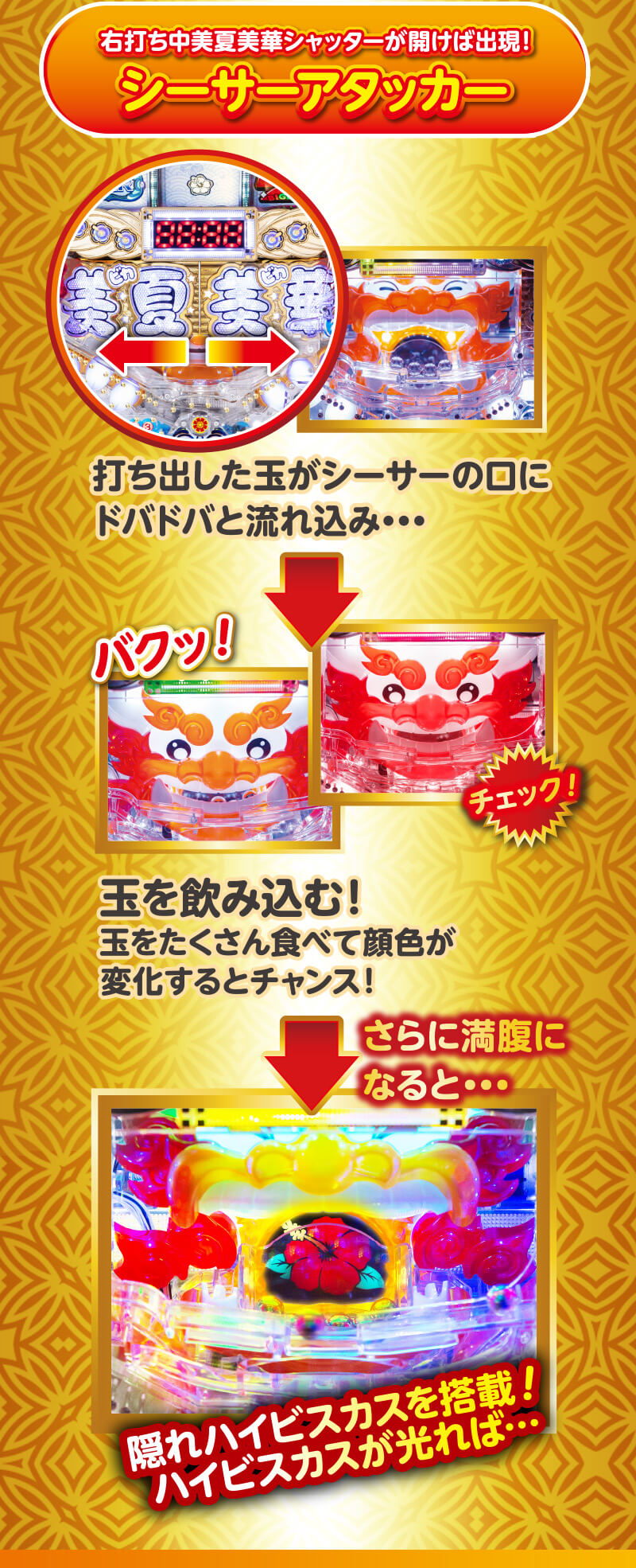 特徴｜ぱちんこ美夏美華パラダイス｜newgin ニューギン