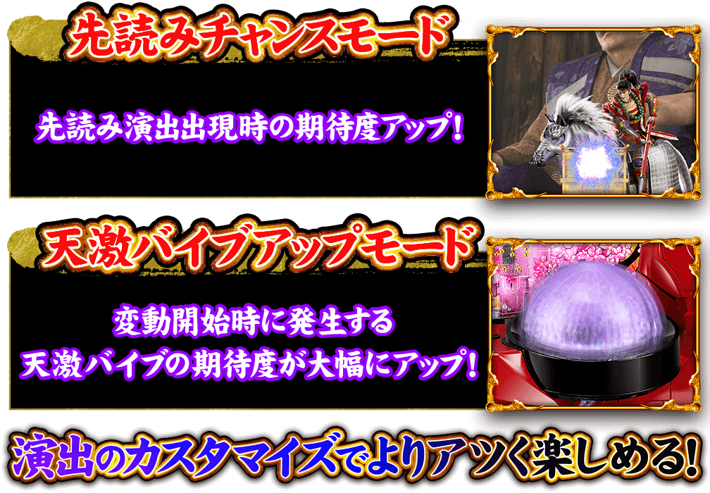 演出のカスタマイズでよりアツく楽しめる！