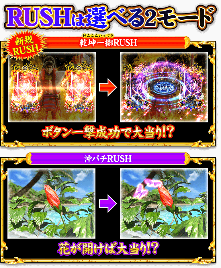 RUSHは選べる2モード